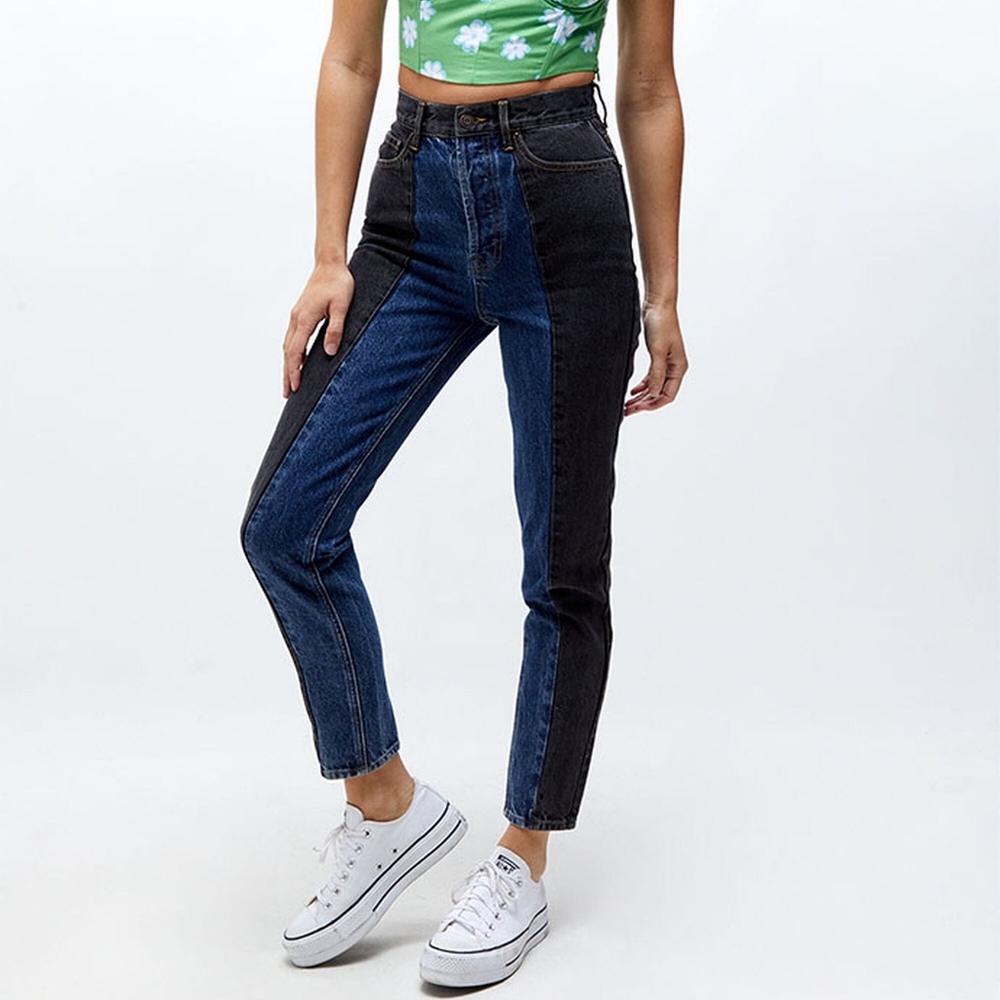 Size 25 Pacsun New Eco Colorblocked Ultra High Waisted Slim Fit Jeans👖